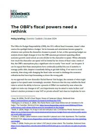 The OBR’s fiscal powers need a rethink